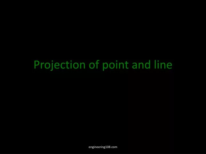projection of point and line