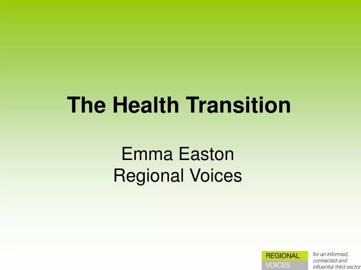 the health transition
