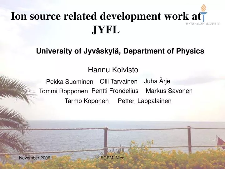 ion source related development work at jyfl