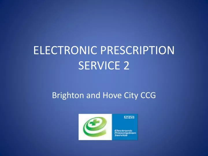 electronic prescription service 2