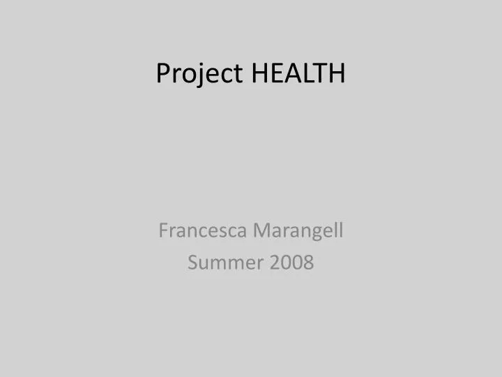 project health