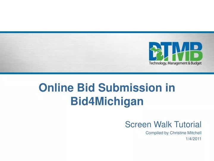 online bid submission in bid4michigan