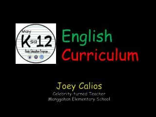 Joey Calios Celebrity-turned Teacher Manggahan Elementary School