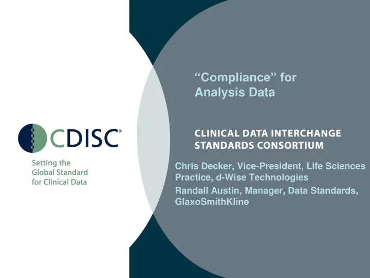 compliance for analysis data