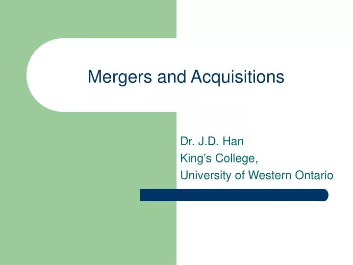 mergers and acquisitions