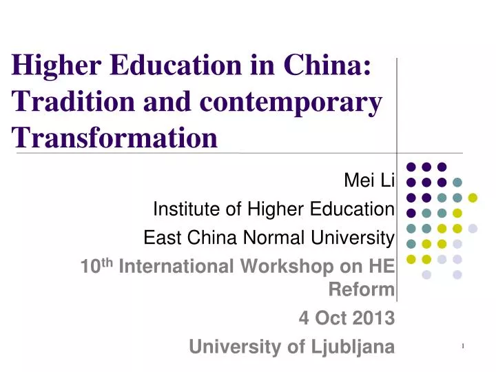 higher education in china tradition and contemporary transformation
