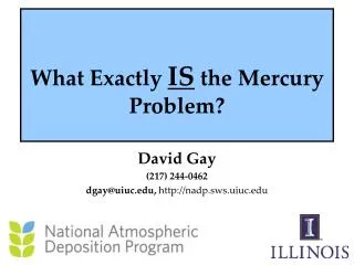 What Exactly IS the Mercury Problem?