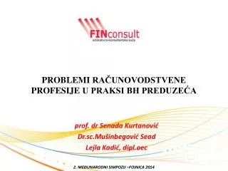 problemi ra unovodstvene profesije u praksi bh preduze a