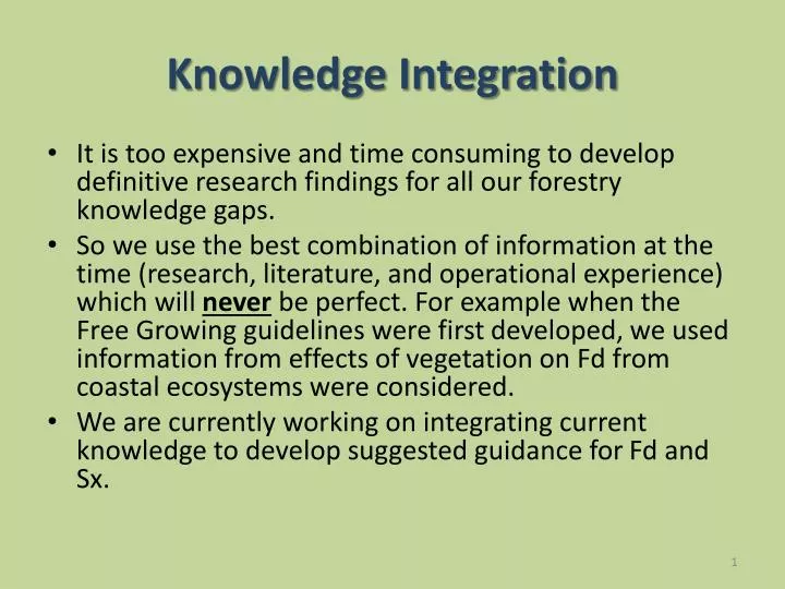 knowledge integration