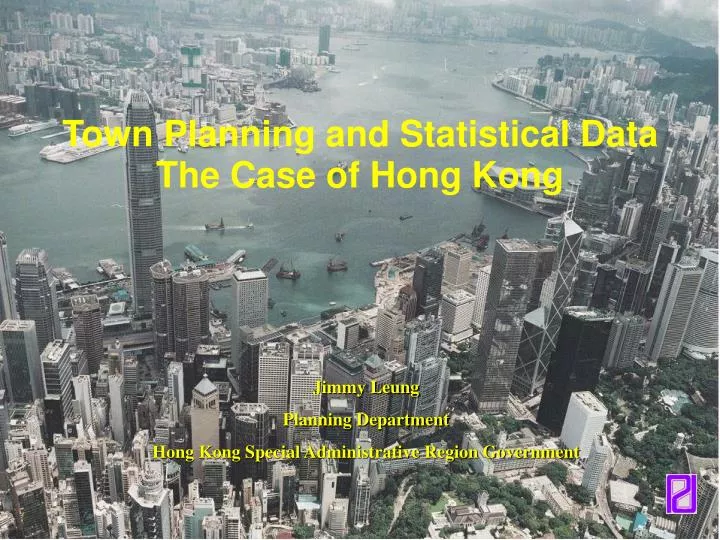 town planning and statistical data the case of hong kong