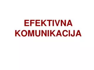 efektivna komunikacija