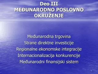 deo iii me unarodno poslovno okru enje