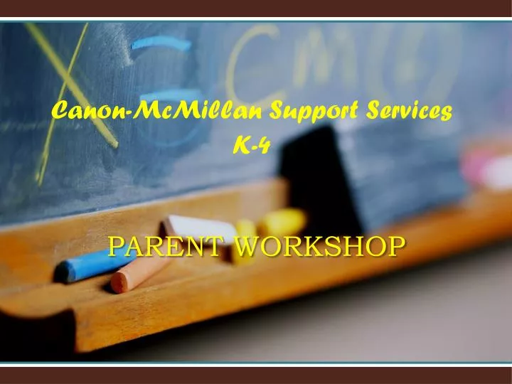 canon mcmillan support services k 4