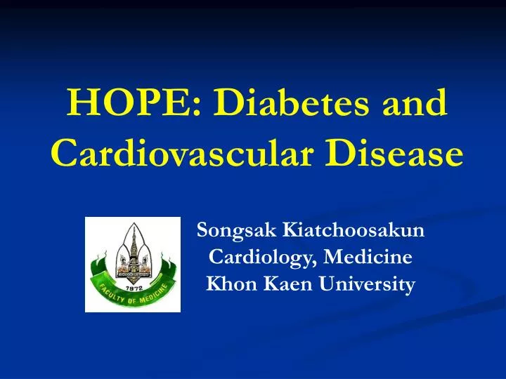 hope diabetes and cardiovascular disease