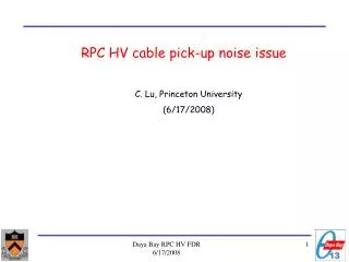 RPC HV cable pick-up noise issue