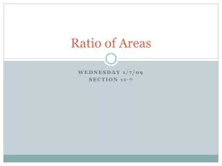 Ratio of Areas