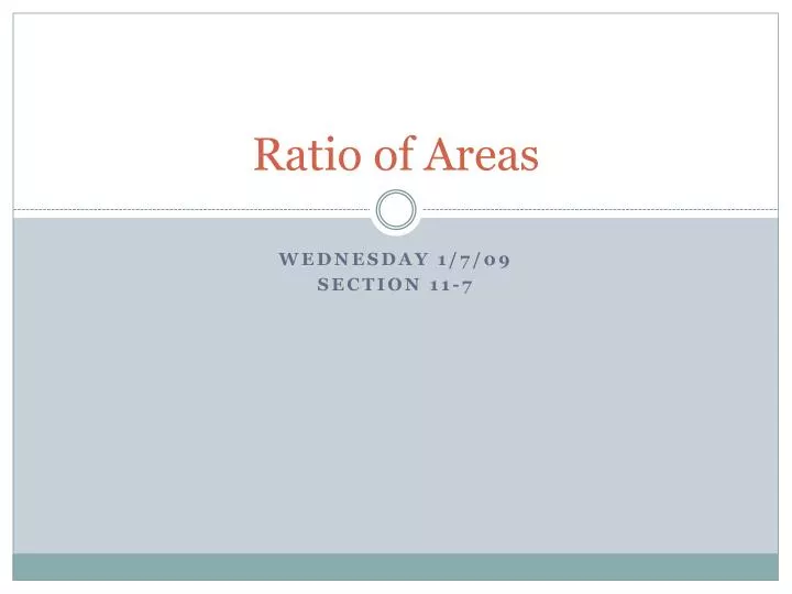 ratio of areas
