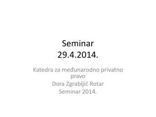 Seminar 29.4.2014.