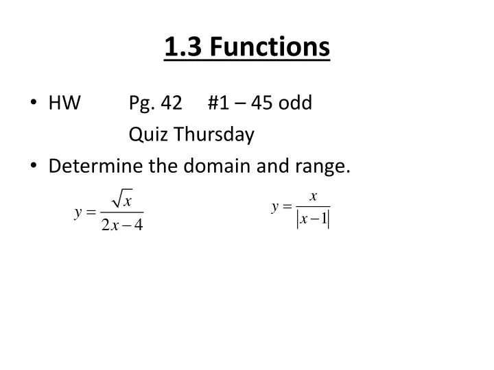 1 3 functions
