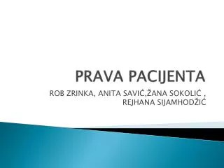 prava pacijenta