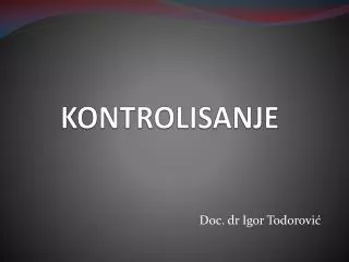 kontrolisanje