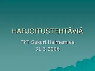 harjoitusteht vi
