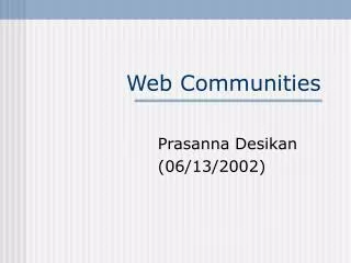 Web Communities