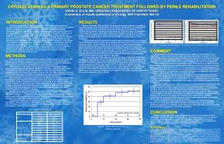 CRYOABLATION AS A PRIMARY PROSTATE CANCER TREATMENT FOLLOWED BY PENILE REHABILITATION