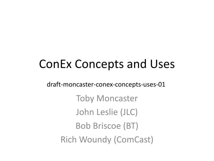 conex concepts and uses