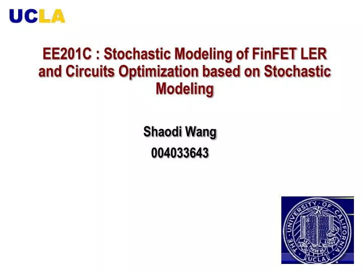 ee201c stochastic modeling of finfet ler and circuits optimization based on stochastic modeling