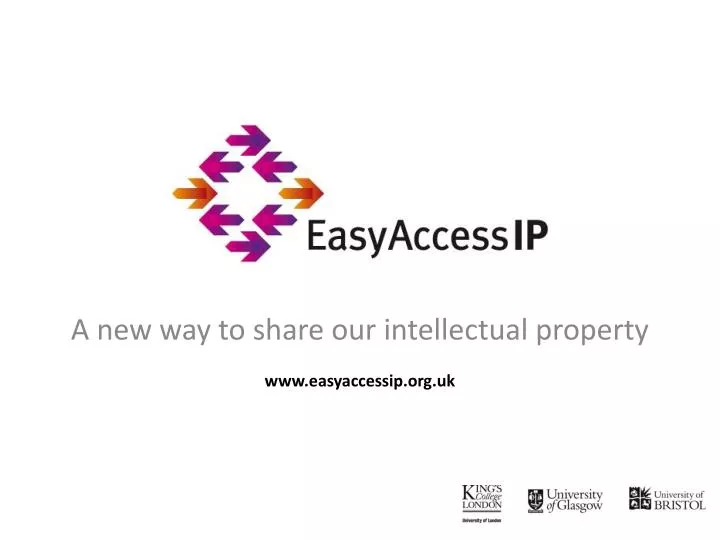 a new way to share our intellectual property www easyaccessip org uk