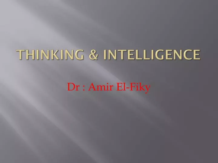 thinking intelligence