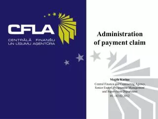 Administration of payment claim Magda Kari?a