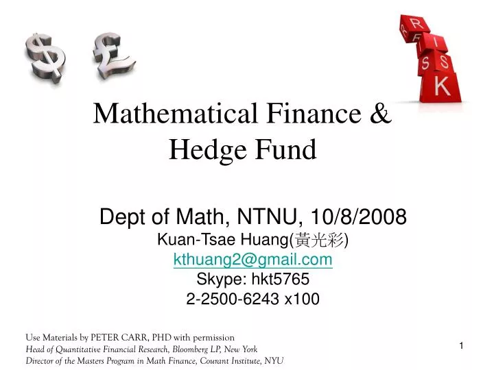 mathematical finance hedge fund