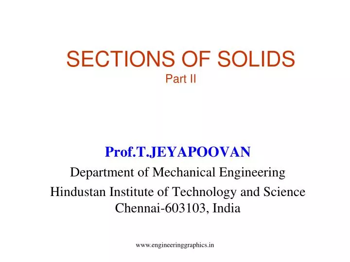 sections of solids part ii