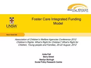 Foster Care Integrated Funding Model