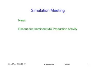 Simulation Meeting