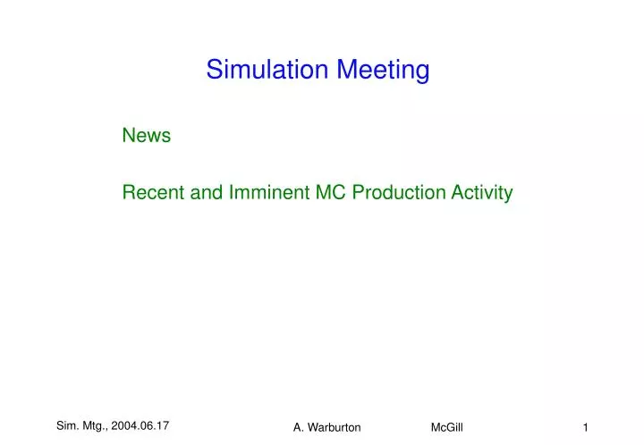 simulation meeting