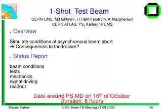 1-Shot Test Beam