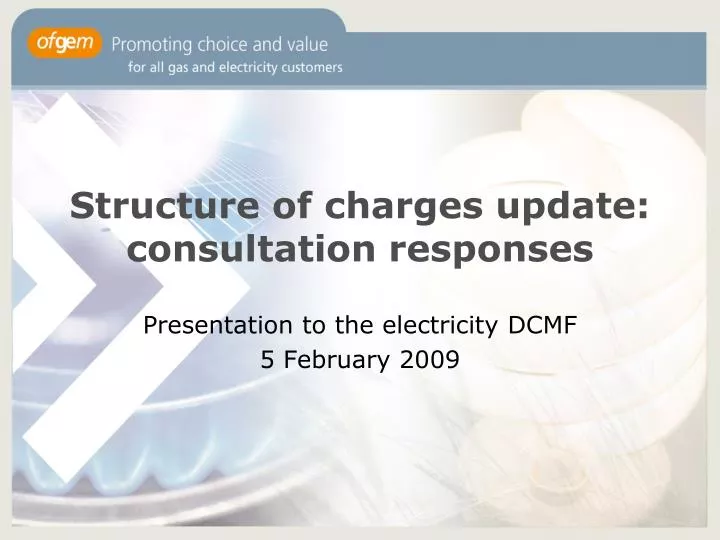 structure of charges update consultation responses