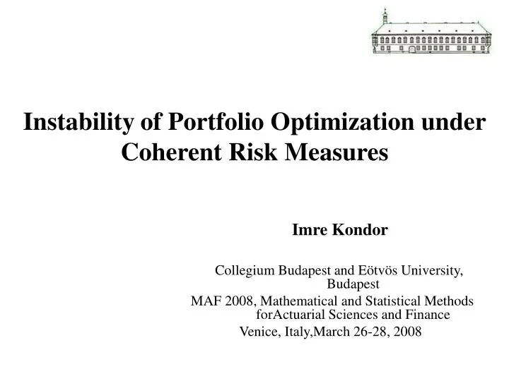 instability of portfolio optimization under coherent risk measures