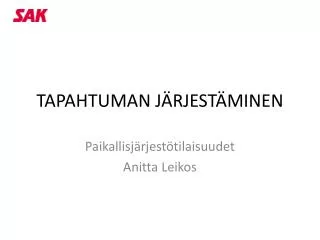 tapahtuman j rjest minen