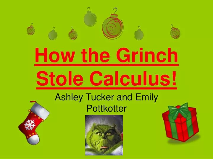 how the grinch stole calculus