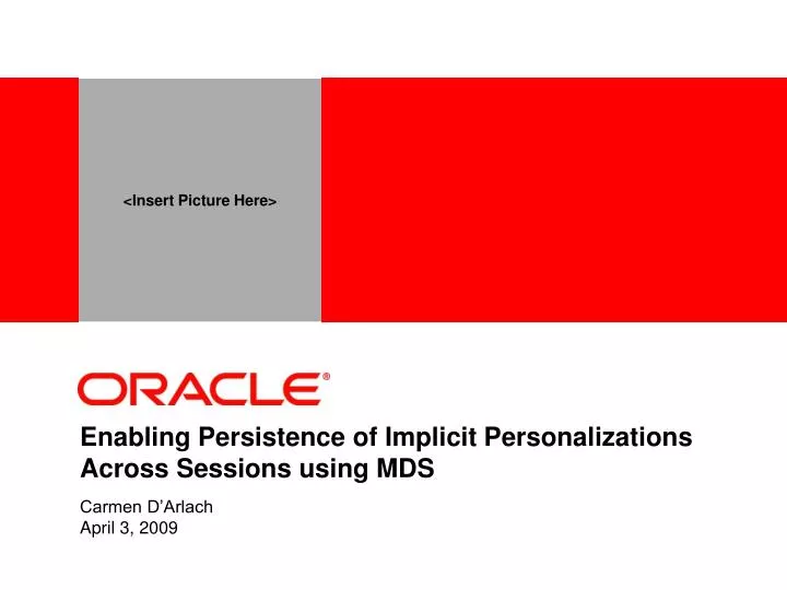 enabling persistence of implicit personalizations across sessions using mds