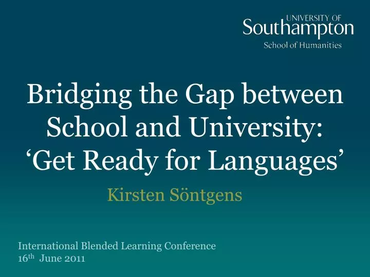 bridging the gap between school and university get ready for languages