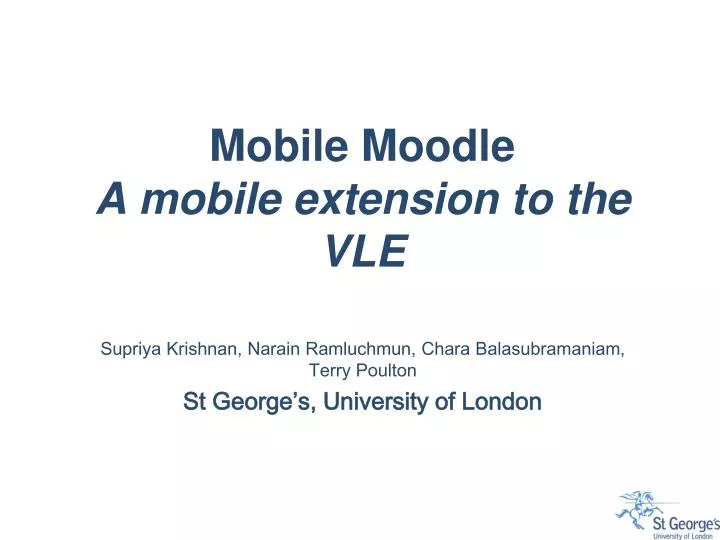 mobile moodle a mobile extension to the vle