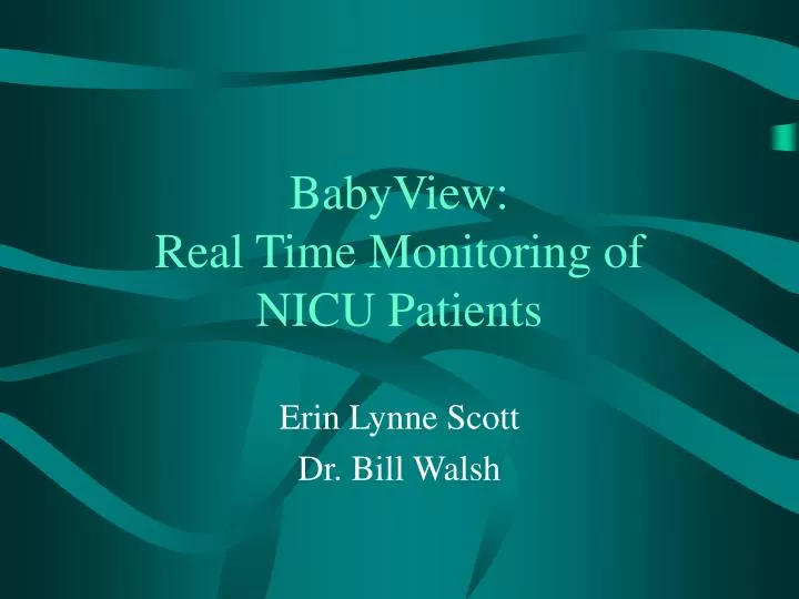 babyview real time monitoring of nicu patients