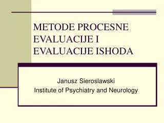 metode procesne evaluacije i evaluacije ishoda