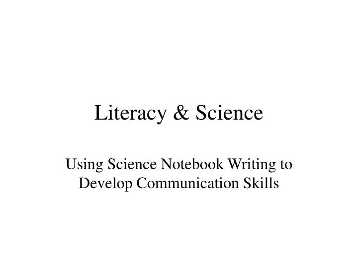 literacy science