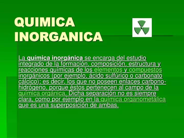 quimica inorganica